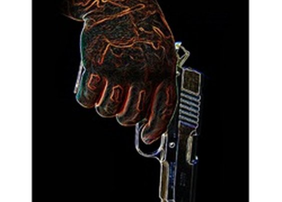 Cali by Charlie Medina Tattooed Knuckles w Gun Tattoo Canvas Art Print