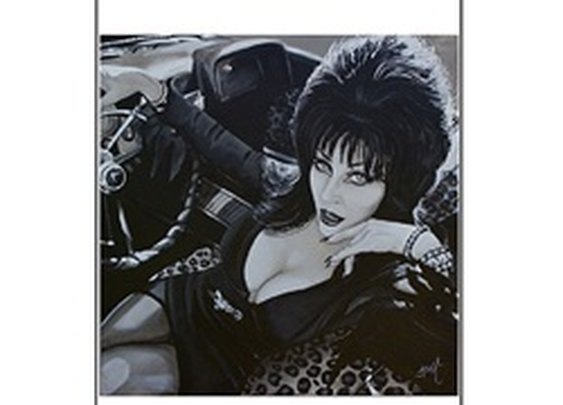 Mistress of the Dark by Mike Bell Elvira Horror Movie Framed Art Print