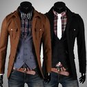 Men's Button Down Coat with Pockets