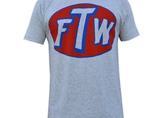 Mens FTW by Adi Fight To Win STP Logo Tattoo Art Design Gray T Shirt