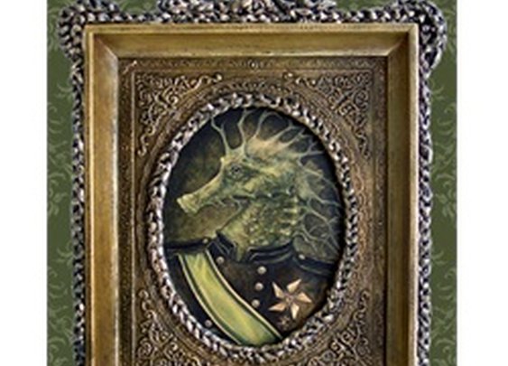 Brave Captain by Larkin Animal Portraits Seahorse Canvas Art Print