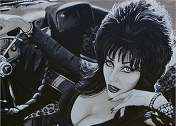 Mistress of the Dark by Mike Bell Elvira Horror Movie Canvas Art Print