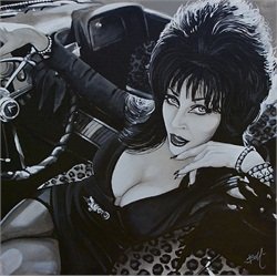 Mistress of the Dark by Mike Bell Elvira Horror Movie Canvas Art Print
