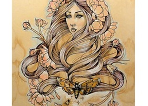 Transformative by Amy Dowell Woman w Moth Canvas Giclee Fine Art Print