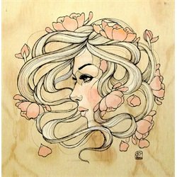 Just a Soul by Amy Dowell Portrait of Woman Canvas Giclee Art Print