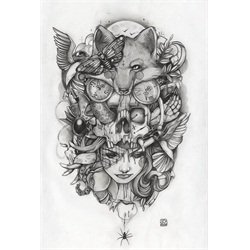 Night Terror by Amy Dowell Womans Nightmare Dream Canvas Art Print