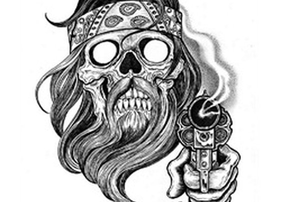 Bearded Outlaw by Rob Dringenberg Hippie w Gun Canvas Giclee Art Print