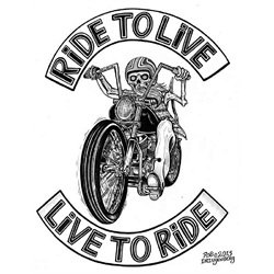 Ride to Live by Rob Dringenberg Kustom Kulture Canvas Fine Art Print