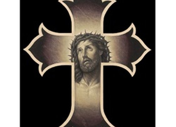 Jesus Cristo by Chuey Quintanar Gothic Cross Tattoo Canvas Art Print