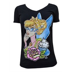 Womens Tattooed Fairy by Miss Cherry Martini Tinkerbell Tink T Shirt