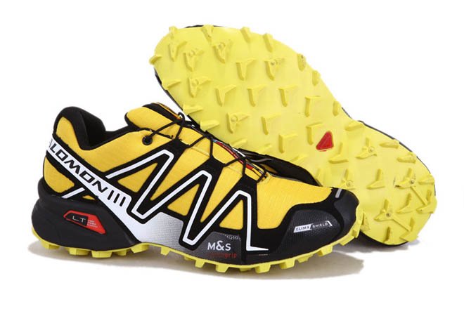 Salomon Mens Mountain trail-running Footwear Speedcross 3 Athletic Sports Outdoor black yellow silver