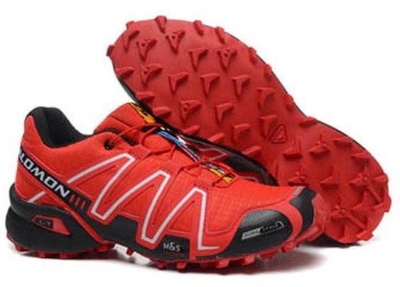 Mens Salomon Speedcross 3 Outdoor Athletic Running Sports Shoe red black
