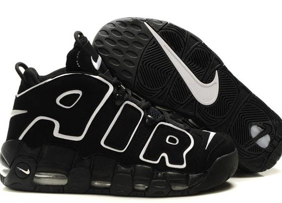 Air More Uptempo Black/Black-White Nike Men's Shoes