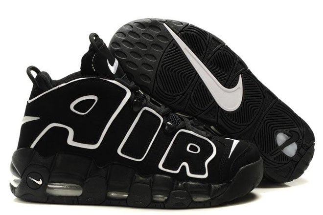 Air More Uptempo Black/Black-White Nike Men's Shoes