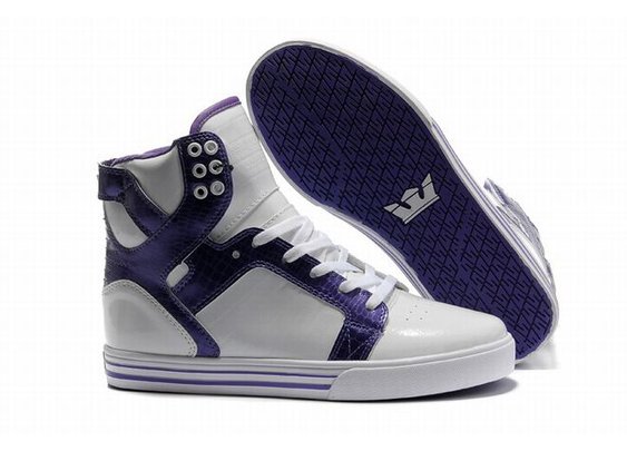 men supra skytop 2 white purple leather high tops footwear
