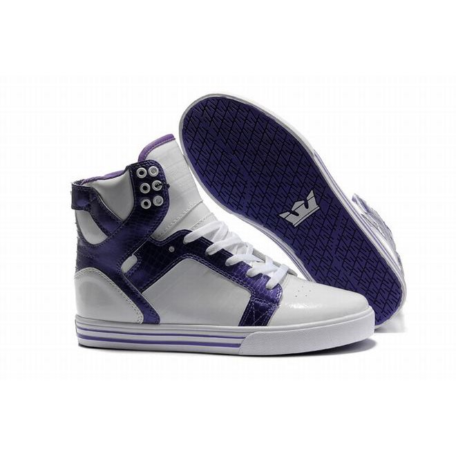 men supra skytop 2 white purple leather high tops footwear