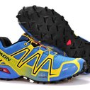 Mens Salomon Speed Cross 3 Running trainers Outdoor Athletic Sneakers yellow blue