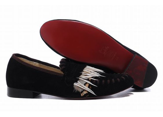 Christian Louboutin Croc Woodoo Mens Flat Shoes Black
