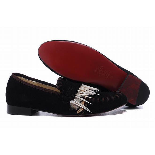 Christian Louboutin Croc Woodoo Mens Flat Shoes Black