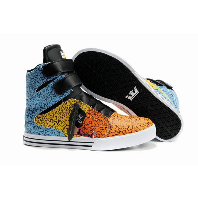 women blue yellow black orange supra tk society high shoes