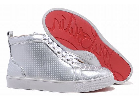 Christian Louboutin Rantus Orlato High Top Womens Sneakers Silver