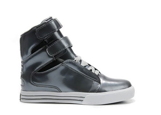 Men Hi Supra Tk Society Terry Kennedy Pro Model Slate White/Gray - Supra Skate Shoes