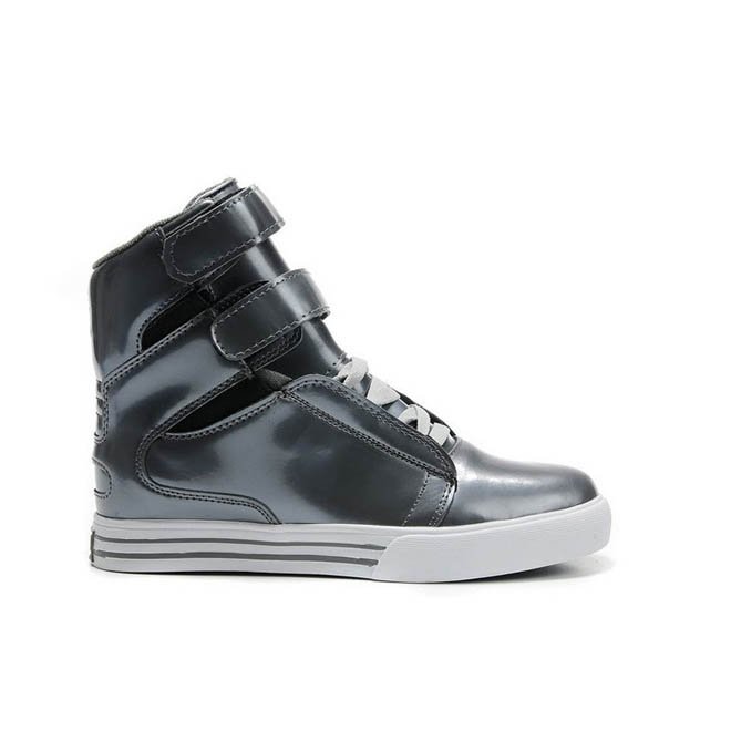 Men Hi Supra Tk Society Terry Kennedy Pro Model Slate White/Gray - Supra Skate Shoes
