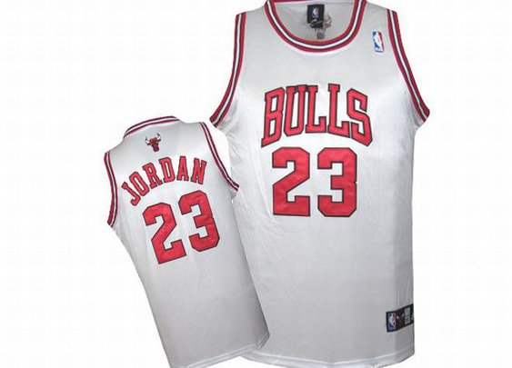 Nike Jordan 23 White NBA Bulls Jersey Red Numbers
