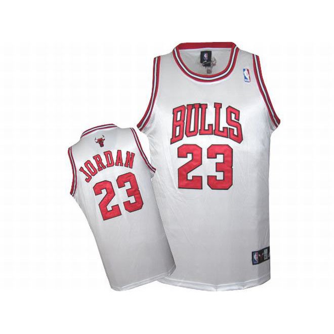 Nike Jordan 23 White NBA Bulls Jersey Red Numbers