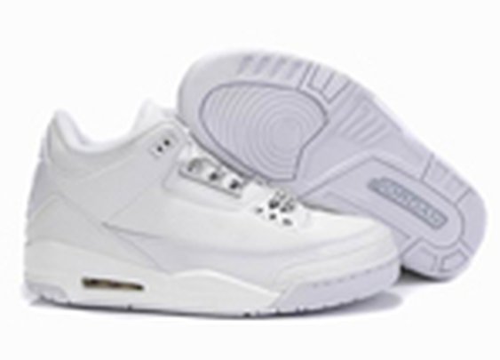 Nike Air Jordan 3 All White Men's Shoes
