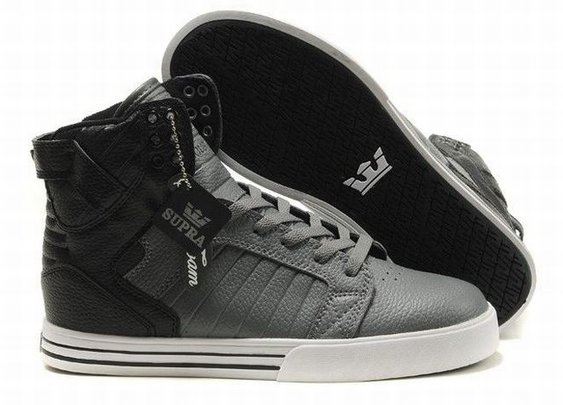 supra skytop grey suede and black high top men trainers