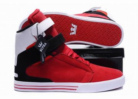 red white black supra tk society kid sneakers