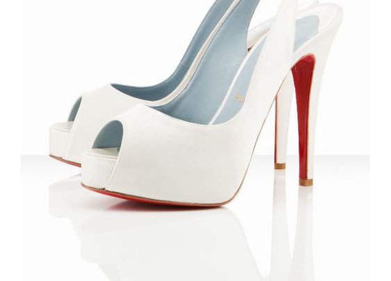 Christian Louboutin So Private 120mm Slingbacks White