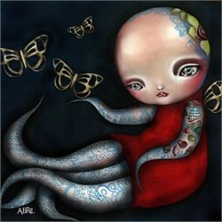 Jinxi by Abril Andrade Griffith Octopus Child Tattoo Canvas Art Print