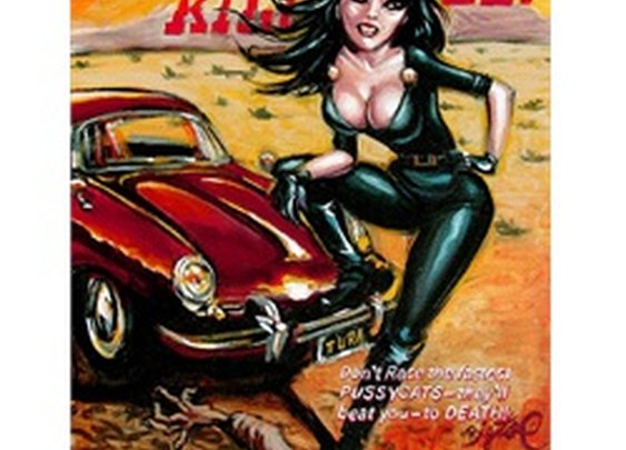 Killer Kitten by Big Toe Sexy Pin-Up Pussycat Girl Canvas Art Print