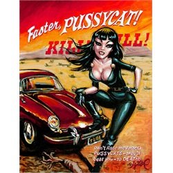 Killer Kitten by Big Toe Sexy Pin-Up Pussycat Girl Canvas Art Print