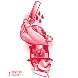 Straight Edge Razor by Charlie Coffin Steampunk Man Canvas Art Print