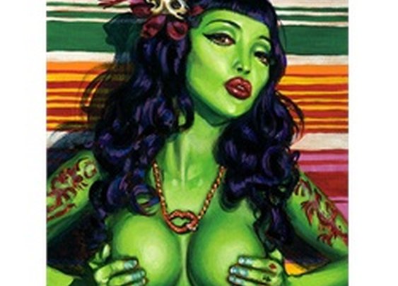 Masuimi Mex by Big Toe Tattooed Pin-Up Girl Tattoo Canvas Art Print