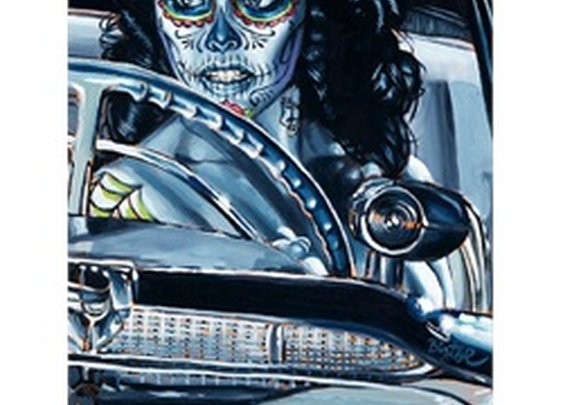 Muerte Se Pasea by Big Toe Day of the Dead Woman Canvas Fine Art Print