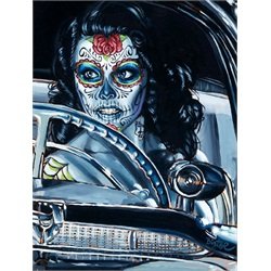Muerte Se Pasea by Big Toe Day of the Dead Woman Canvas Fine Art Print