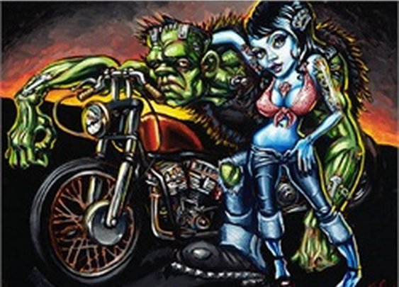Shimmer & Rot by Big Toe Pin-Up Girl Kustom Kulture Canvas Art Print