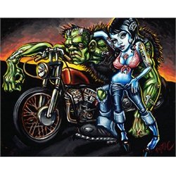 Shimmer & Rot by Big Toe Pin-Up Girl Kustom Kulture Canvas Art Print