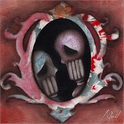 Lovers by Abril Andrade Mexican Sugar Skull Love Canvas Fine Art Print