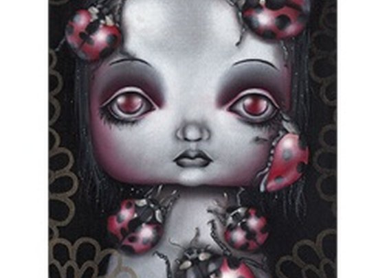 Ladybug Girl by Abril Andrade Griffith Insects Pop Art Canvas Print