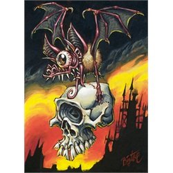One Eyed Collector by Big Toe Bat & Skull Tattoo Canvas Fine Art Print