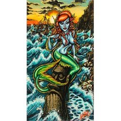 Love On The Rocks by Big Toe Sexy Pin-Up Siren Tiki Canvas Art Print