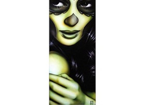 I See The Light by Muecke Woman w/ Sugar Skull Tattoo Canvas Art Print