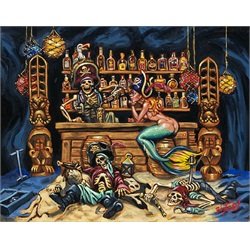 A Pirate's Life by Big Toe Pirate & Mermaid Tiki Bar Canvas Art Print