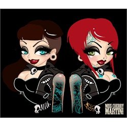 Dani and Cherry by Miss Cherry Martini Punks Tattoo Canvas Art Print