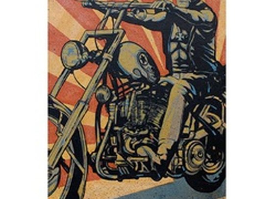 Eerie Rider by Mike Bell Easy Rider Frankenstein Motorcycle Art Print
